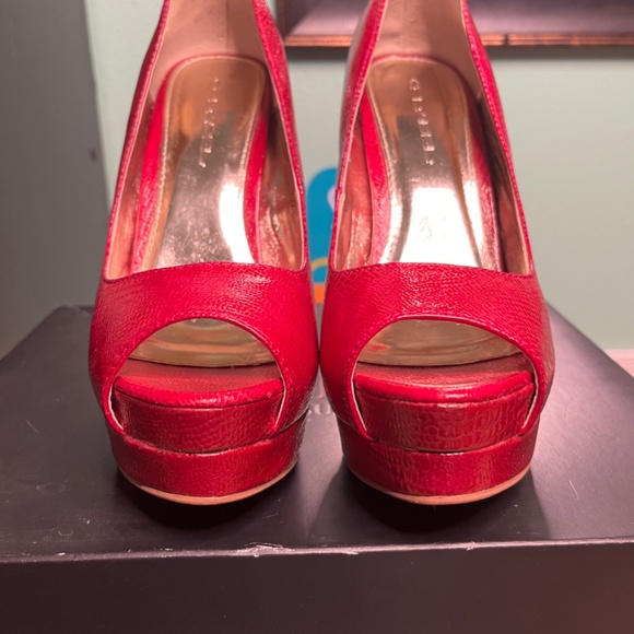 Pink Peep Toe Pumps - Picture 6 of 8
